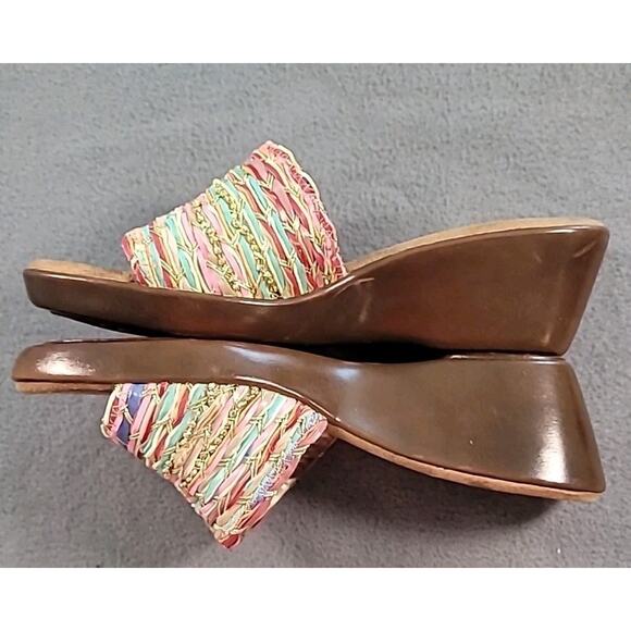 A2 Say Yes Woven Wedge Slip-On Brown Multi 7.5 - Picture 8 of 9